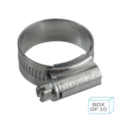 JC2230 Jubilee Hose Clip Size 1A (22-30mm) Mild Steel Zinc Plated (Supplied in Box of 10)