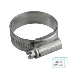 JC2535 Jubilee Hose Clip Size 1 (25-35mm) Mild Steel Zinc Plated (Supplied in Box of 10)